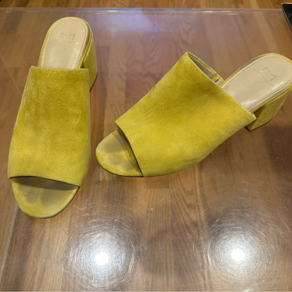 Marc Fisher Yellow Suede Sandal